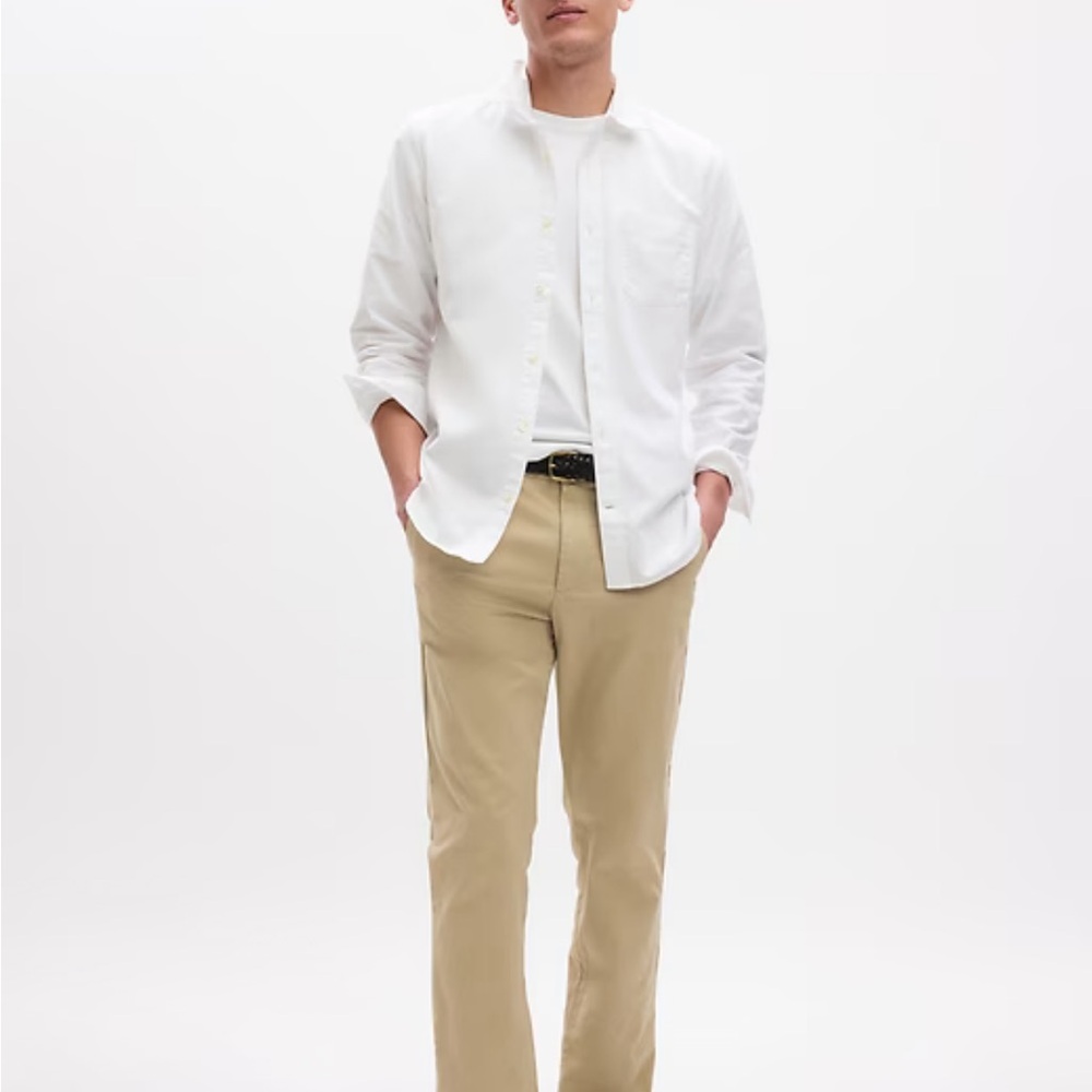 GAP Men's Khaki 31 x 32 Tailored Straight Fit